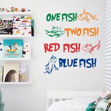 dr seuss one fish wall art stickers