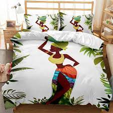 Y African Afro Black Woman Bedding