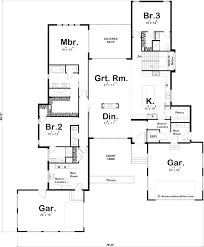 1 story modern house plan