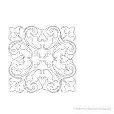 24 Free Printable Damask Stencil Patterns