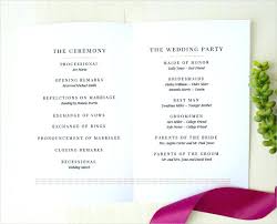 Wedding Ceremony Program Template Printable Templates Free Word