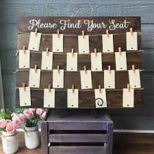 Wooden Guest Seating Chart Frame Unconventional Seating