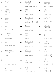 Math Problems Algebraic Fractions