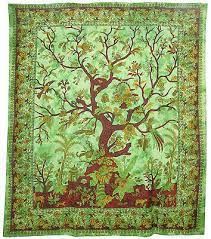 indian green tree of life wall hanging