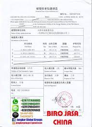 visa kerja china bagaimana cara