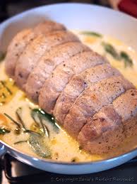 milk braised pork or veal loin with