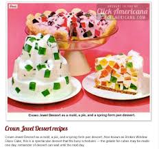 1960 Crown Jewel Jello Desserts