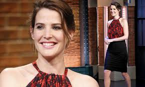 #cobie smulders #actress #how i met your mother #agents of s.h.i.e.l.d. Cobie Smulders Sizzles In A Red And Black Dress On The Late Show Daily Mail Online