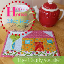 my happy house mug rug tutorial at