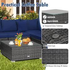 Gymax 7 Piece Wicker Outdoor Patio