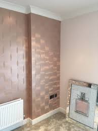Bronze roze gold gradients set in hexagons. Peach Rose Gold Wall Effect Ian Ball Painting And Decorating
