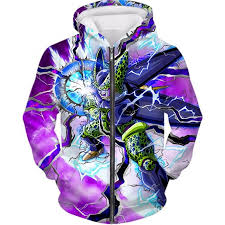 Both dragon ball the manga and dragon ball z the anime came to a triumphant conclusion where gohan's daughter, pan, enters the strongest under the heavens tournament. Dragon Ball Z Flare Of Death Perfect Cell Dbz127 Zip Up Hoodie