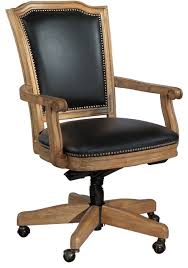 A chair with wheels or castors meant no one would waste a second standing up. Hekman 7 9257b Wood Frame Leather Office Chair Black Traditional Office Chairs By Massiano
