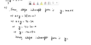 Equation In Slope Intercept Form