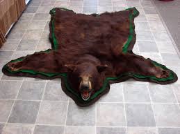 real black bear rug taxidermy hide