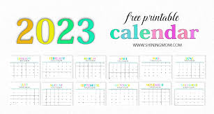 free printable 2023 calendar with daily