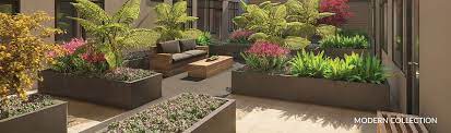 Choose the clean lines of a planter box style, or, place a modern garden planter with a unique shape and texture to bring visual interest to your outdoor area. Commercial Planters Over 200 Styles In All Sizes Planters Unlimited
