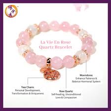 la vie en rose quartz bracelet yuan