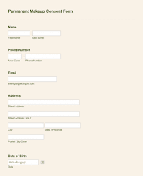 permanent makeup consent form template