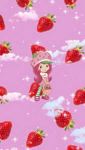 aesthetic pink strawberry