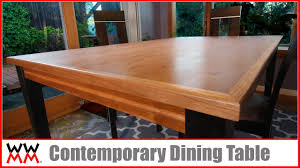 How To Make A Contemporary Dining Table Diy Furniture Youtube