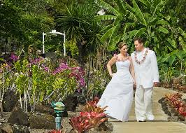 garden wedding in kauai hi island