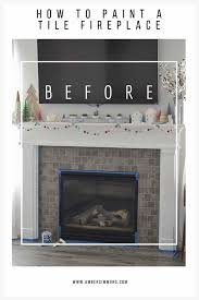 How To Paint A Tile Fireplace Amber