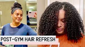 Now you're ready to let the whole shebang dry and set for like 10 minutes. How I Refresh My Curly Hair After The Gym Without Washing Youtube