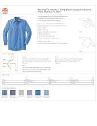 Red Kap Long Size Long Sleeve Striped Industrial Work Shirt Cs10long