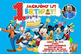 Details About Mickey Mouse Clubhouse Custom Designed Birthday Party Invitation Add Photo