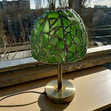 Green Sea Stained Glass Lamp Bedside