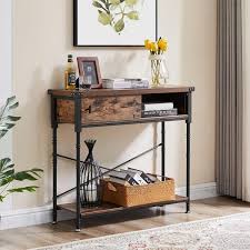 vecelo console side table w drawers