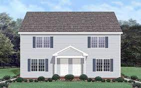 Plan 45370 Colonial Style Duplex Home