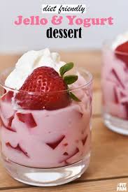 Spoon into individual dessert dishes. Low Calorie Jello Yogurt Dessert That Fit Fam