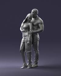 hugging young couple 0306 3D Model in Man 3DExport
