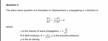 Plane Wave Equation Of A Fluctuation