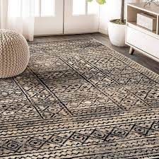 superior southwestern pattern indoor area rug white 7x9 ft