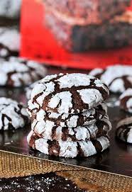Chocolate Crinkle Cookies Made With Brownie Mix gambar png