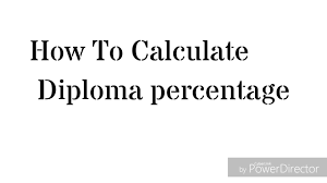 how to calculate diploma percene