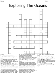 exploring the oceans crossword wordmint