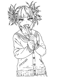 Deku coloring pages are a fun way for kids of all ages, adults to develop creativity, concentration, fine motor skills, and color recognition. Printable Toga Himiko Coloring Pages Anime Coloring Pages