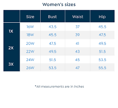 Womens Size Chart Fit Guide Hsn