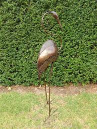 Metal Heron Bird Garden Statue