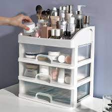desktop makeup case holder drawers