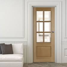 Oak Doors Beveled Glass Doors