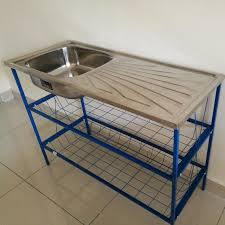 The term portable camp kitchen implies a structure where you will prepare food and keep most of your cooking stuff. Portable Kitchen Sink With Racks Kitchen Appliances On Carousell