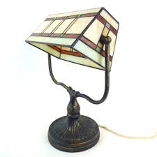 Vintage Tiffany Style Bankers Lamp