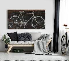 Bicycle Vintage Metal Style Canvas