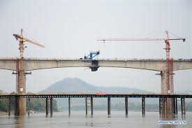 china laos railway s 1st bridge span