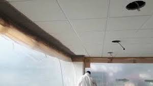 spraying ceiling tiles you